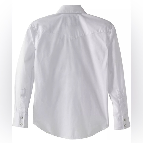 Wrangler Boys Long Sleeve Western Pearl Snap Button Down Shirt | Size Large - Picture 3 of 7